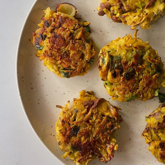Turmeric + Saffron Fritters by Hannah Trueman - Wunder Workshop