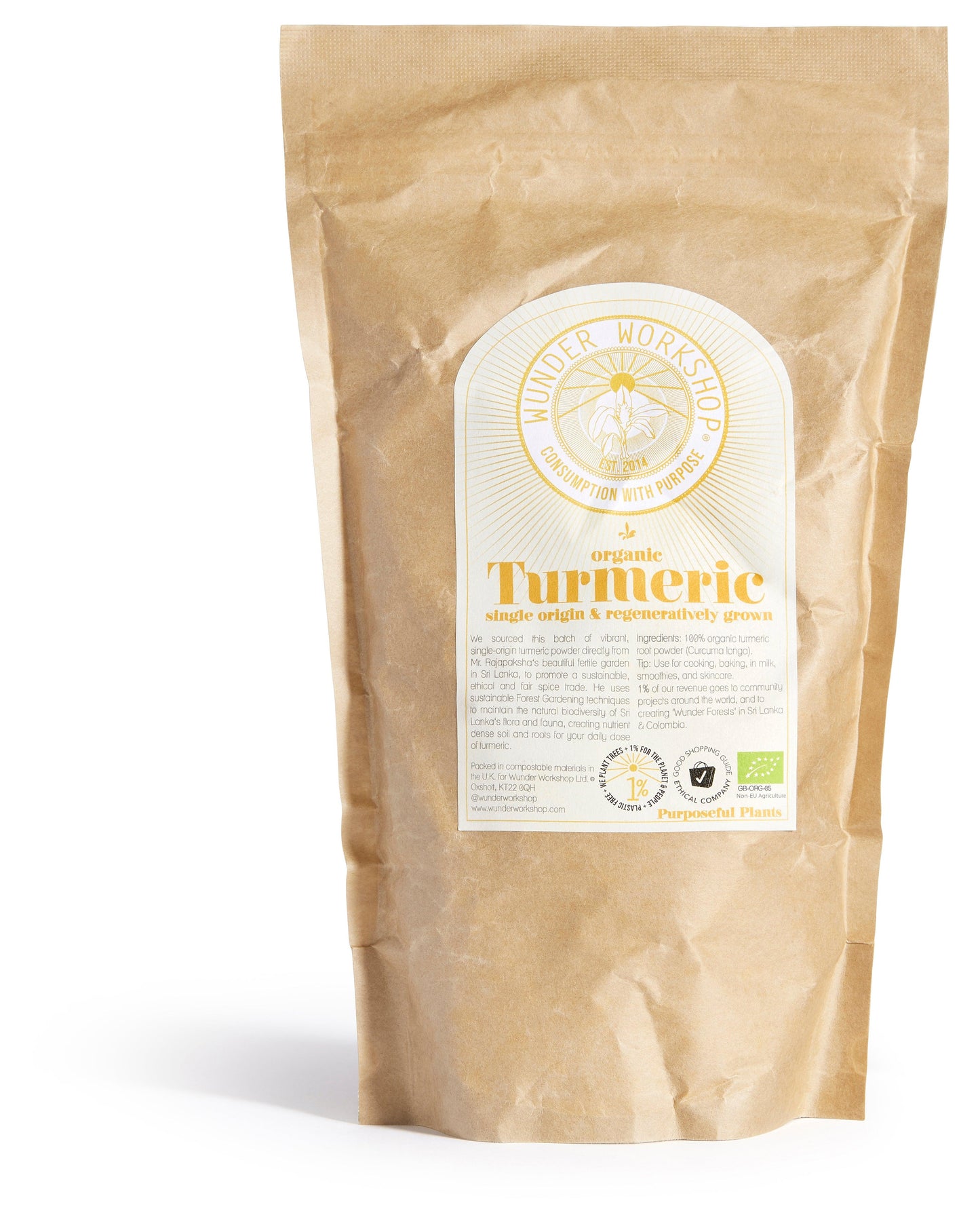 GOLDEN TURMERIC POWDER - Organic & Single-Origin - Wunder Workshop