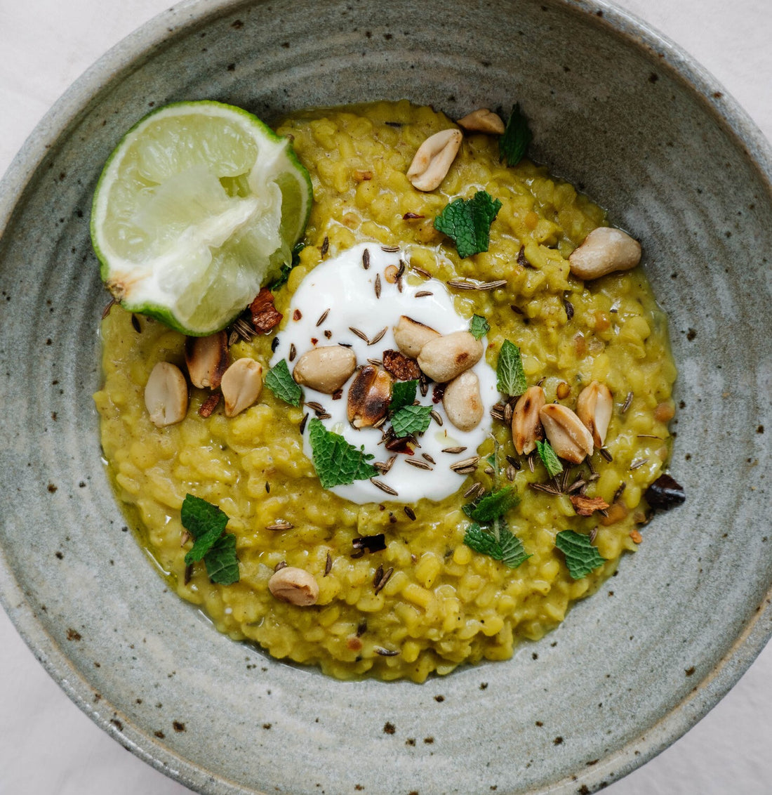 Alexandra Dudley's Coconut, caraway and peanut mung dal