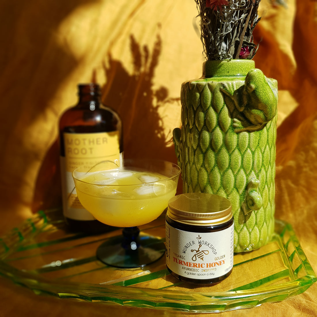 Sparkling Golden Honey Elixir with Mother Root
